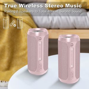RGB Lights IPX7 Waterproof Wireless Speaker Portable For Pool