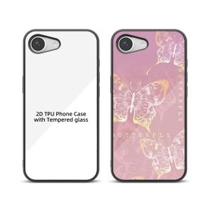Buy cheap DIY Custom Logo 2D Blank Tempered Glass Sublimation Phone Case For IPhone 16E Mobile Phone Cases Wholesale from wholesalers