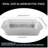 Buy cheap 33.8oz Aluminium Foil Baking Pan With Clear Lids, 1000ml Aluminum Foil Trays Take Out Containers, Tin Foil Pack from wholesalers