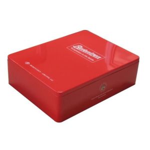 Buy cheap custom printed rectangular tin with plug lid from wholesalers