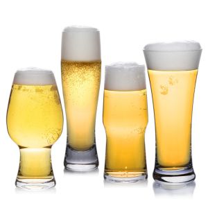 Buy cheap 398ml Handmade round Beer Glass Clear Pilsner Glass With Thick Bottom from wholesalers