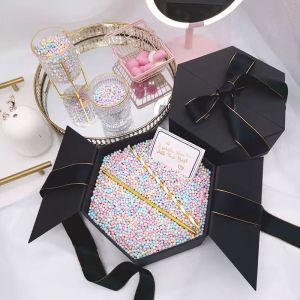 Buy cheap Hexagonal Shaped Art Paper Ribbon Rigid Packaging Box Style Ideal Packaging Choice For Goods from wholesalers