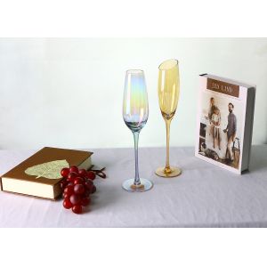 Buy cheap Hand Made Electroplating Luster Lead Free Crystal Champagne Glasses from wholesalers