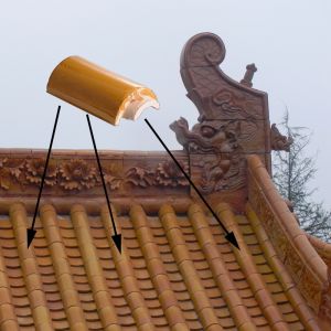 Buy cheap Glazed tiles Chinese decoration temple roof from wholesalers