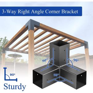 Buy cheap Outdoor Powder Coated Aluminum Pergola Gazebo Kit with 3 Way Right Angle Corner Bracket from wholesalers