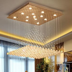 JYLIGHTING Customized LED Crystal Ceiling Lamp Large Project Led Crystal