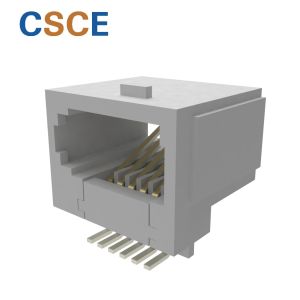 UK PT 6P6C RJ11 Keystone Jack / Type C White Plastic Housing RJ11 Connecter