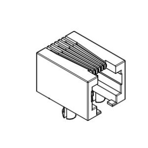 Buy cheap 6P6C 615006141121 Wave Solderable Modular Jack Tab Down from wholesalers