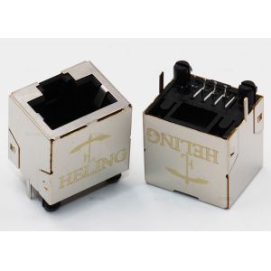 Buy cheap Brass Shielded Top Entry Vertical RJ45 Jack 3 U Gold Plating Contact Terminal from wholesalers