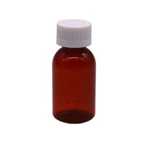 Buy cheap 30ml PET Amber Plastic Syrup Liquid Bottle with Tamper Proof Screw Cap Body Material PET from wholesalers