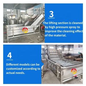 Water-saving Advantage Fruit and Vegetable Bubble Washer for Large-scale