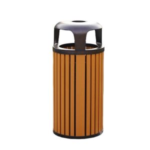 Buy cheap Custom Black Circular Rubbish Bin Metal Single Bucket Waste Bin from wholesalers