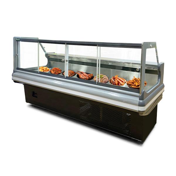 Buy cheap Two Side Open Thickened Glass Sliding Door Deli Food Refrigerator With Stainless Steel from wholesalers