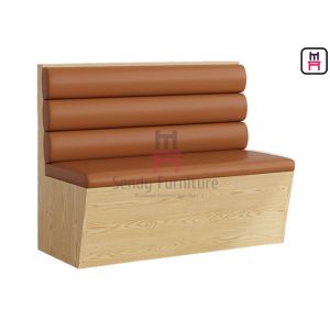 Buy cheap 3 Channles Back Melamine Structure Upholstered Restaurant Booth from wholesalers