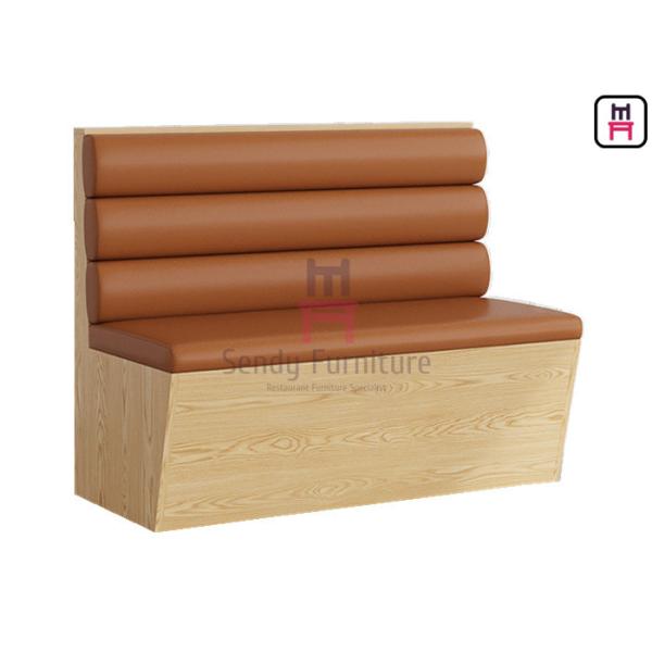Buy cheap 3 Channles Back Melamine Structure Upholstered Restaurant Booth from wholesalers
