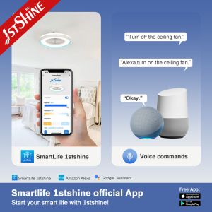 Buy cheap 110-240V/50Hz-60Hz 23 inch 360 degrees APP Control Ceiling Fan with Light and 5200lm from wholesalers