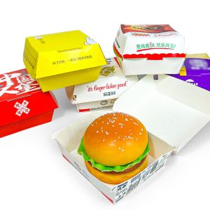Personalized Design Burger Box Wholesale Customization Foldable Burger Box