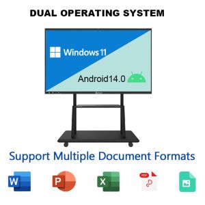Buy cheap 75 Inch 4K HD Interactive Smart Board Touch Screen Digital Boards Teaching Aids Dual System Android Win11 for School/Office from wholesalers