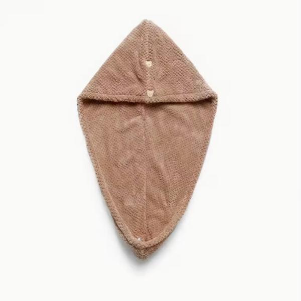 Double-Layer Thick Coral Fleece Microfiber Hair Towel Cap Ultra Soft and Fast