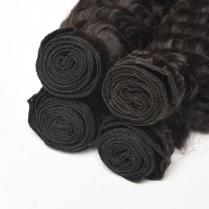 Buy cheap Deep Wave Brazilian Hair Bundles , Unprocessed Brazilian Curly Hair Bundles  from wholesalers