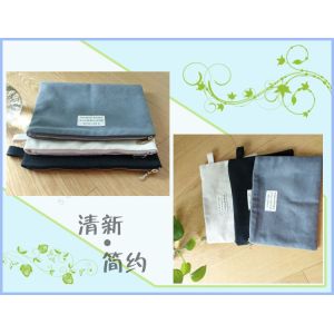 China Cotton Lining Simple Eco Canvas Pen Bags With Handles on sale