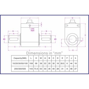 Rotary torque meter 10N*m 20N-m 50N*m 100N-m 200Nm 500N*m Dynamic torque