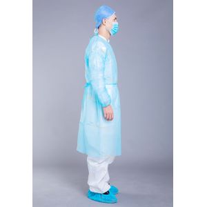 China Bacterial Proof PP Blue 25g Disposable Patient Exam Gowns on sale