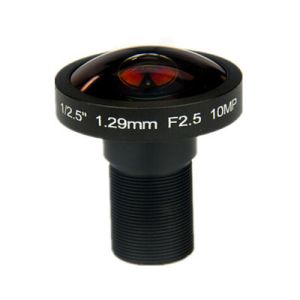 Buy cheap 1/2.5 1.29mm 10Megapixel M12x0.5 mount 185degree Fisheye Lens, 4K fisheye lens for 360VR from wholesalers