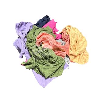 China Since 1998 Mixed Colored Industrial 10Kg Rags Fabric Cotton Waste Recycled T Shirt Cotton Rags on sale