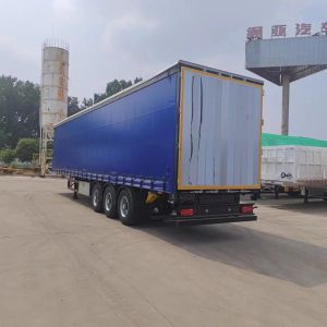 3 Axle Side Curtain Semi Trailer Within 1310mm Wheel Base And Tread 1840mm