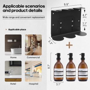 Buy cheap Plating Soap Shower Dispenser Holder for Wall Mount Three-piece Set Bottles Organizer from wholesalers