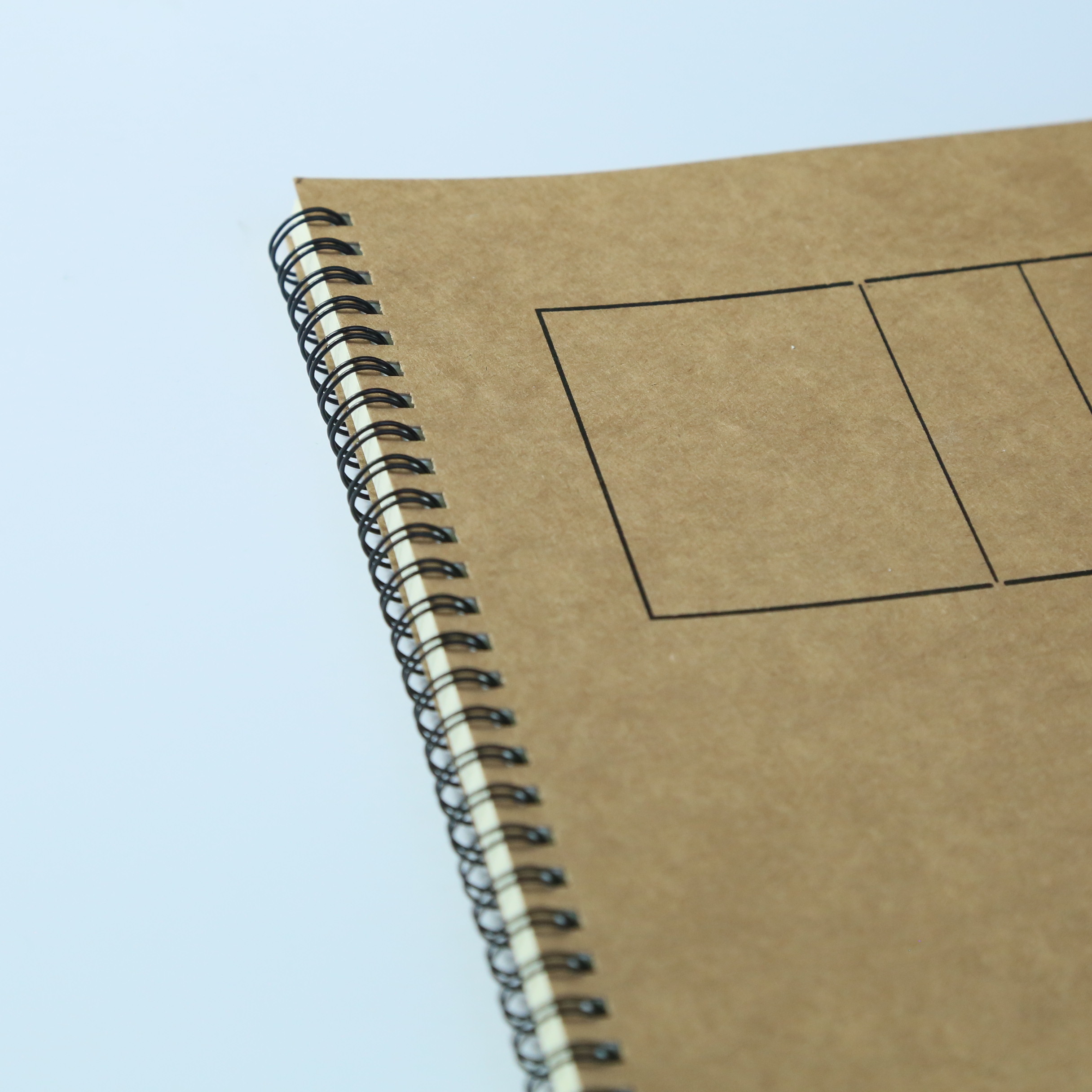 Buy cheap Softcover B5 Spiral Bound Notebook , Brown Kraft Notebook With Wide Ruled Printing from wholesalers
