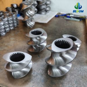 China High Precision Twin Screw Elements with 38CrMoAl CR12MoV and W6542 Alloys for Polymer Compounding Extruders on sale