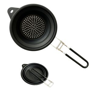 Buy cheap BPA Free Silicone Collapsible Colander With Handle New Kitchen Essentials Strainer Drainer Perfect For Draining Fruit product