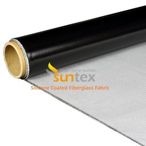 Buy cheap Weatherproof Water Repellent Silicone Coated Fiberglass Fabric with 50 m / 100 m Roll Length for High Temperature Applications from wholesalers