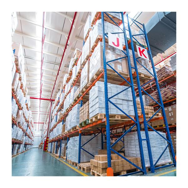 Custom Logo Lock Pins Style Metal Pallet Racking / Durable Warehouse Storage