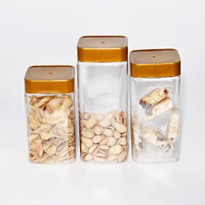 Buy cheap Food Grade PET Square Plastic Can with Screw Cap 400ml-800ml from wholesalers