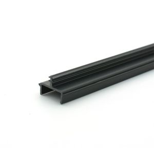 Buy cheap Matte Black Fixed Panel Shower Door Deep U-Channel Profile Plastic Customized product