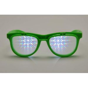 Buy cheap Green Frame Plastic Diffraction Glasses , Flip Up Fireworks Glasses from wholesalers