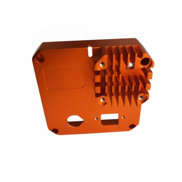 Quality Orange Anodized Aluminum Heatsink Extrusion Profiles Construction Appliance for sale
