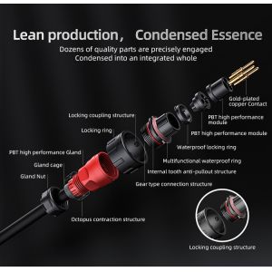 Buy cheap Cnlinko YM 24 11 Pin Plastic Circular Single Hole Waterproof Aviation Plug Connector IP68 Male and Female Socket Power Connector from wholesalers