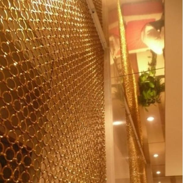 Buy cheap Polished Electroplated Metal Ring Mesh For Decorative Application from wholesalers