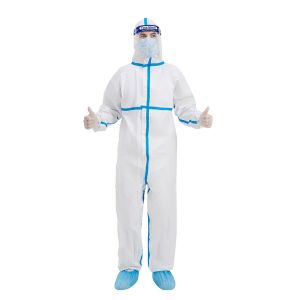 Buy cheap 55-70gsm Disposable Protective Coverall , M-4XL White Disposable Microporous Coveralls With Hood from wholesalers
