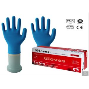 Buy cheap CE Approval Disposable Medical Gloves 100% Natural Latex Materials S / M / L / XL from wholesalers