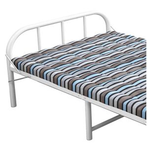 Buy cheap Portable Folding 0.6mm White Metal Single Bed With Mattress from wholesalers