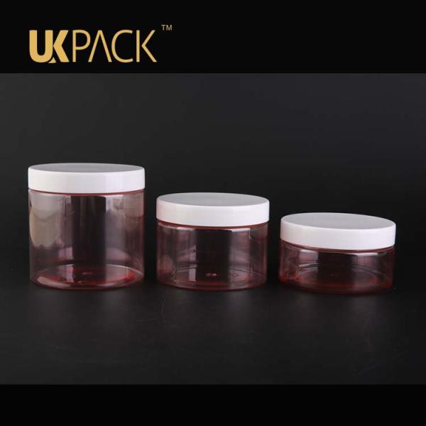 Large capacity 200ml 300ml 500ml PET empty cosmetic jar plastic