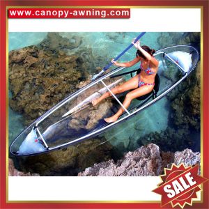 beautiful seeing through transparent clear crystal PC polycarbonate canoe kayak