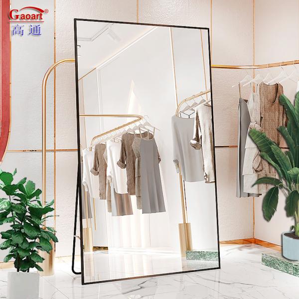 Fashion Bathroom Furniture Full Length Beveled Sticker Mirror with Customized Size