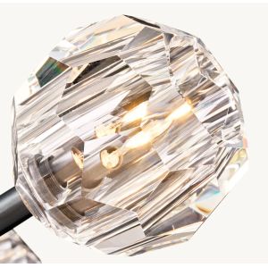 Crystal Ball Clear Glass Flushmount 24" Embedded Ceiling Mounted Crystal Light