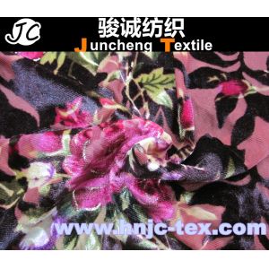 New fabric lively 3Dlike flower pattern burnout spendex and polyester blend